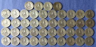 (44) 90 Silver Washington Quarters: $11.  00 Face Value - Shipped In Tube 2