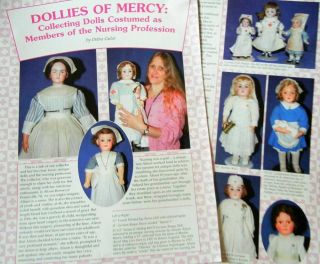4p History Article & Pics - Rare Antique Nurse Dolls