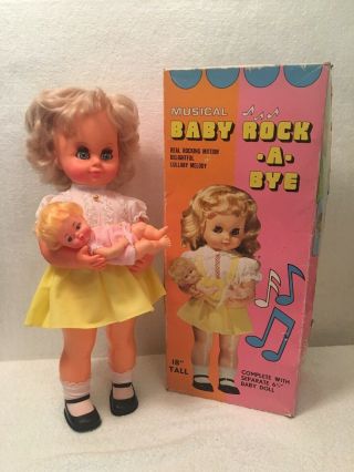 18 " Musical Baby Rock A Bye Doll C1970