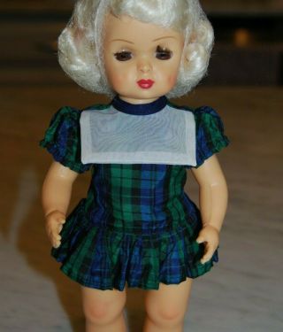 Vintage Terri Lee Clothes - 16 " Tiny Terri Taffeta Sunday Dress Long - Torso