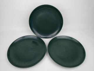 Russel Wright Modern Iroquois Casual China Parsley Green Three (3) 10 " Plates