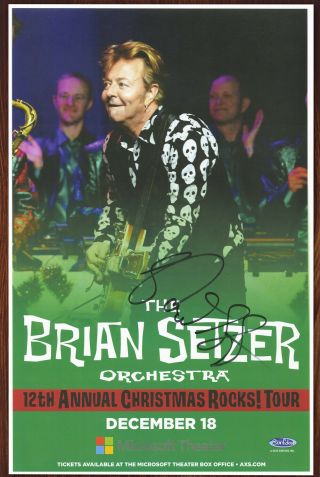 Brian Setzer Autographed Concert Poster Stray Cat Strut