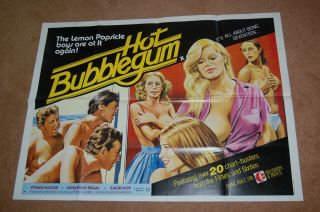 Hot Bubblegum (1981) - Orig.  Uk Quad Poster - Tom Chantrell - Cond.