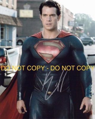 Henry Cavill,  Superman,  Hand Signed 8x10 Photo W/coa