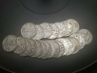 Full Dates Roll Of 22 $10.  5 Face Value 90 Silver Mixed Half Dollars Mostly Wl