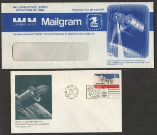 Us C88 Western Union Mailgram Via Westar I,  September 6,  1974.  Transmission
