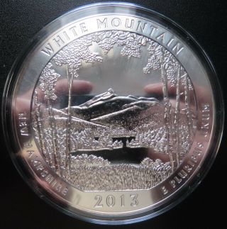 2013 White Mountain Atb 5 Oz.  999 Silver Quarter 5 Ounce America The