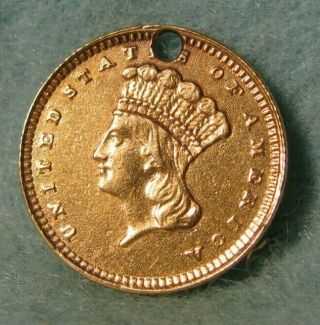 1859 Indian Princess $1 One Dollar United States Gold Coin Details