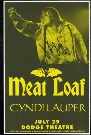 Meat Loaf Autographed Gig Poster Bat Out Of Hell,  Rocky Horror Picture Show