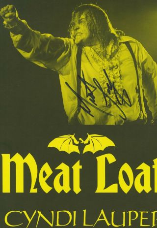 Meat Loaf autographed gig poster Bat Out Of Hell,  Rocky Horror Picture Show 3