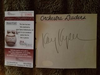 Kay Kyser Signed Cut - Jsa Authenticated