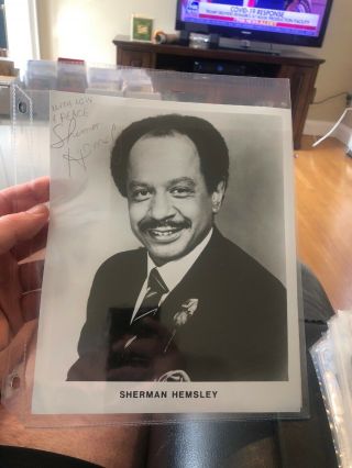 Sherman Hemsley " The Jeffersons " Signed Autographed 8x10 Promotional Photo B