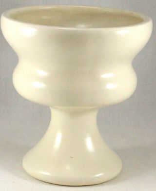Haeger Pottery Off White Pedestal Vase Planter Urn Elegant Modern Retro