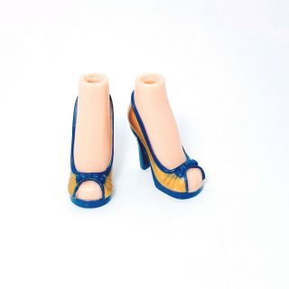 Bratz Magic Hair Cloe Replacement Shoes Heels Blue / Gold