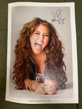 Miley Cyrus,  Signed Photo,  Reprint