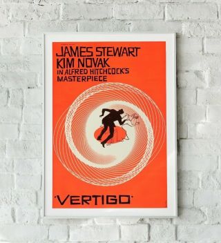 Vintage Movie Poster,  Vertigo Poster,  Alfred Hitchcock Vertigo Print 3