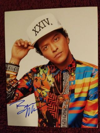 Bruno Mars Signed Photo W/coa