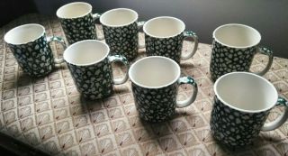 Folk Craft Moose Country By Tienshan Coffee Mugs Set Of 8