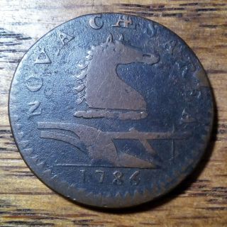 1786 Jersey Copper SCARCE : PROTRUDING TONGUE Maris 16 - L 3