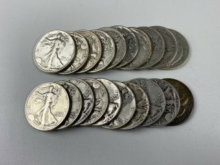 Walking Liberty Half Dollar Roll $10 Face Value 90 Silver Some Earlier Dates