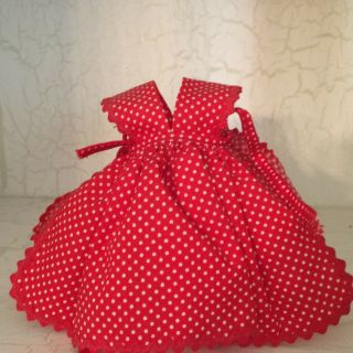 Red Pinafore Apron For Your 8 " Madame Alexander Doll