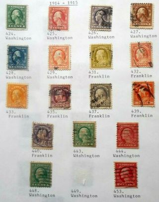 Buffalo Stamps: Scott 424//477 Washington/franklin Lot Incl 440,  Huge Cv