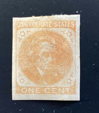 Us Scott Confederate States Of America 14.  1 Cent John C.  Calhoun.  Mog Light H