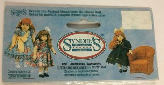 Vintage Syndee ' s Crafts Black Doll Purse Bag Old Stock In Package 2