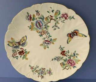 Aynsley Butterflies Fine China Serving Plate Cake Plate