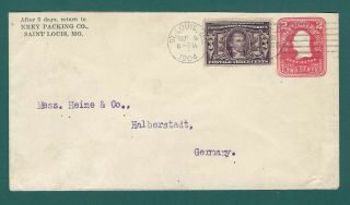 325 3ct La Purchase,  World Fair Cancel 5ct Upu Letter Rate To Germany 9/9/1904