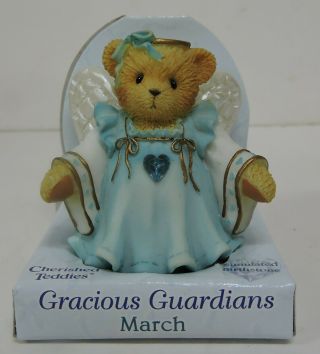 Cherished Teddies Gracious Guardians March Birthstone Figurine 114481