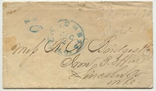 Columbia Sc Dec 2 1864 10 (due) With Letter Petersburg Iron