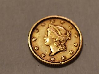 Us Gold Coin 1854 Liberty Head 1 Dollar