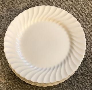 6 Johnson Brothers Regency Snow White Swirl Dinner Plates Carefully Shipped