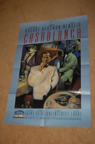 Bogart & Bergman In Casablanca (1942) - 1992 50th Anniversary Uk 1 - Sheet Poster