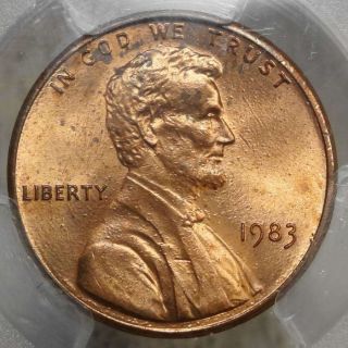 1983 Doubled Die Reverse Lincoln Cent,  Choice Bu Pcgs Ms - 64rd Fs - 801