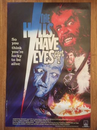 The Hills Have Eyes 2 1984 British Uk Horror Film Poster Wes Craven