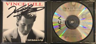 Vince Gill Signed I Still Believe In Cd Cover W/ Cd Autographed Nashville Proof
