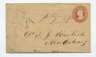 1860 Pittsburg Tx Manuscript Postmark On 3ct Nesbitt Envelope U10 [h.  258]