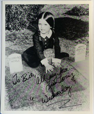 Signed Lisa Loring Autographed 8x10 Photo Wednesday On " The Addams Family”