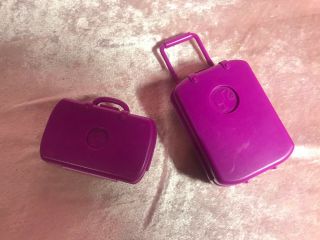 Barbie Doll Purple Suitcase Luggage Travel Accessories