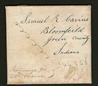 Petersburgh Indiana Manuscript Stampless By Abused Woman Re Shame & Divorce