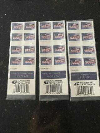 U.  S.  Flag Forever Stamps Booklet - 3 Pcs (60 Stamps) 2019 Usa 015645682306