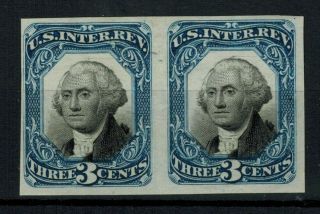 1871 Us Internal Revenue Issue - Sc R105 3c Pair Imperf.  - Mnhng