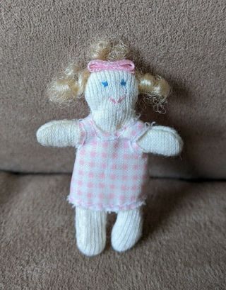 Barbie Kelly Tiny Steps - Replacement Gingham Rag Doll Miniature Vhtf Piece 1998