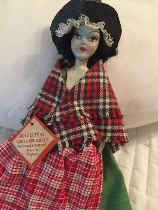 Peggy Nisbet Wales Uk Doll Br/301 Vintage National Costume 8 " Tall Women
