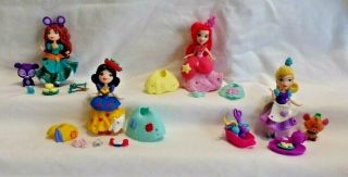 2016 Disney Princess Little Kingdom Dolls Ariel,  Cinderella,  Snow White,  Merida