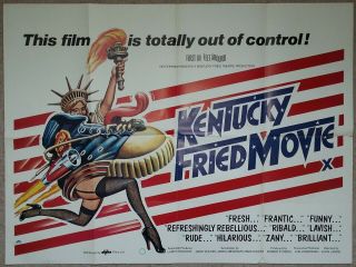 Kentucky Fried Movie 1981 Uk Quad Cinema Poster John Landis & Makers Of Airplane