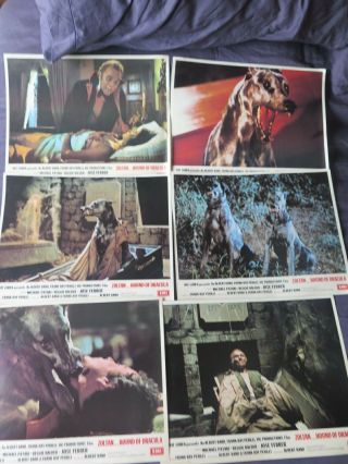 Zoltan Hound Of Dracula 1977 Lobby Cards X 6 Front Of House Stills