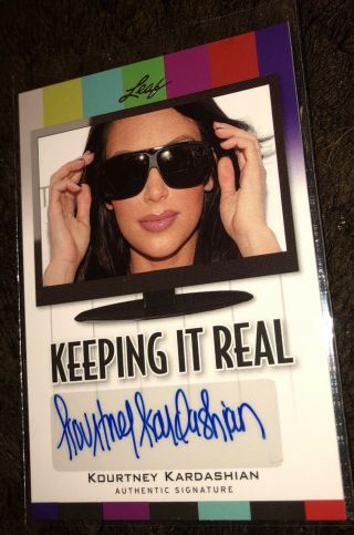 Kourtney Kardashian Signed 2011 Leaf Auto Keeping It Real Authentic Autograph